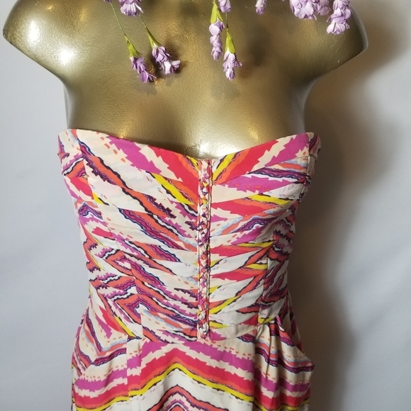 CHARLIE JADE SILK STRAPLESS DRESS. - Picture 2 of 7